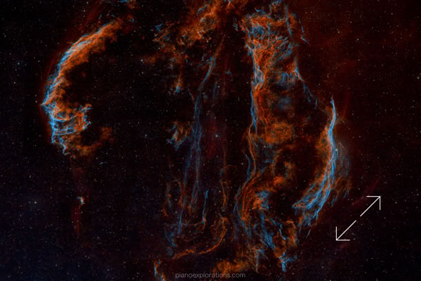 NGC 6960 Mgławica Welon Zachodni - Western Veil Nebula 