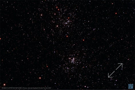 Podwójna gromada Perseusza NGC 869 i NGC 884, The Double Cluster in Perseus