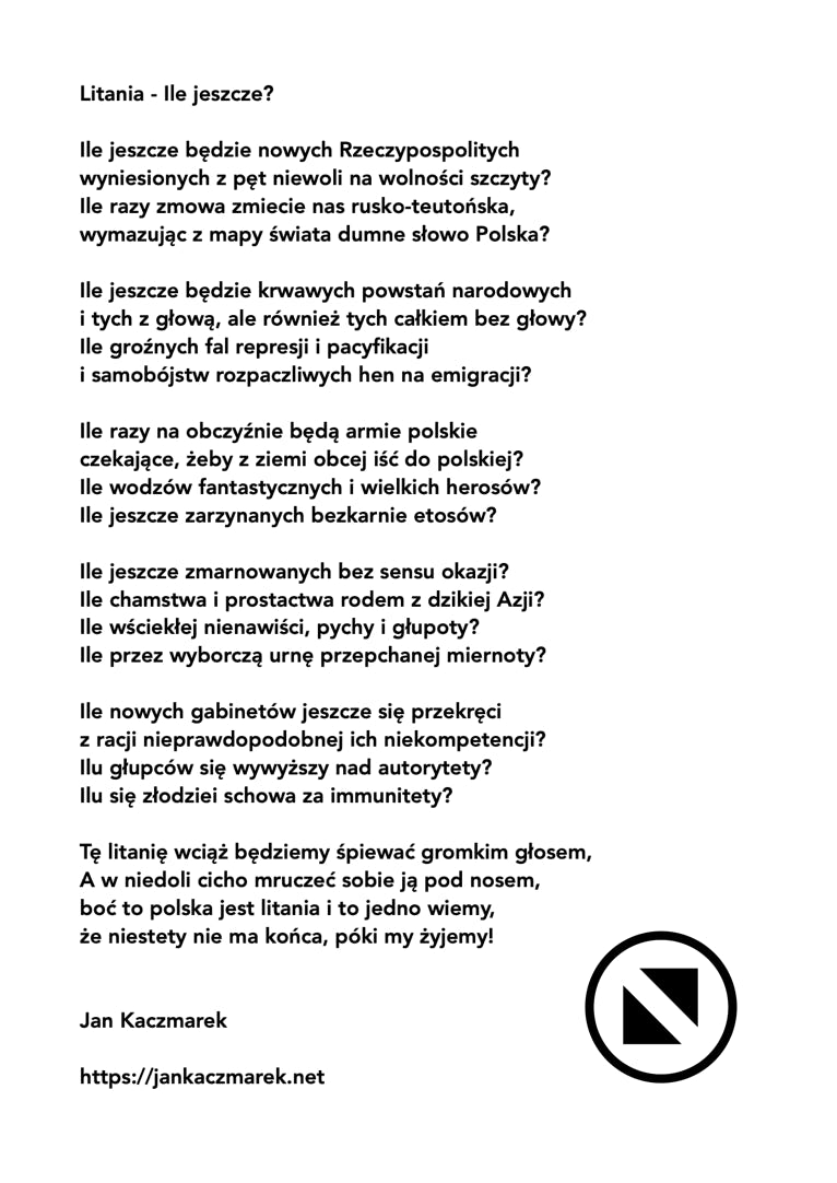 Jan Kaczmarek - Litania "Ile jeszcze?" Jan Kaczmarek - Litania "Ile jeszcze?"