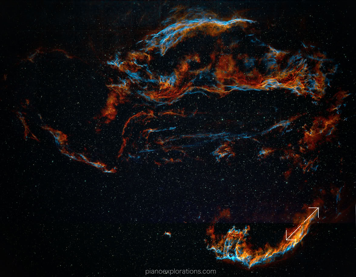 NGC 6960 Mgławica Welon Zachodni - Western Veil Nebula 