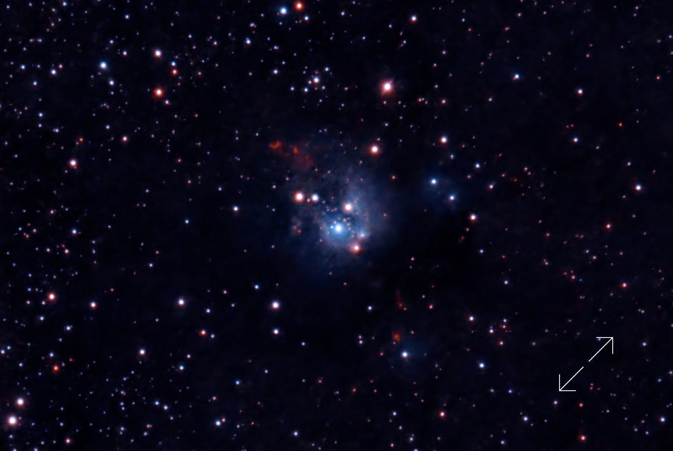 NGC 7129 Reflection Nebula in Cepheus / Mgławica refleksyjna w gwiazdozbiorze Cefeusza