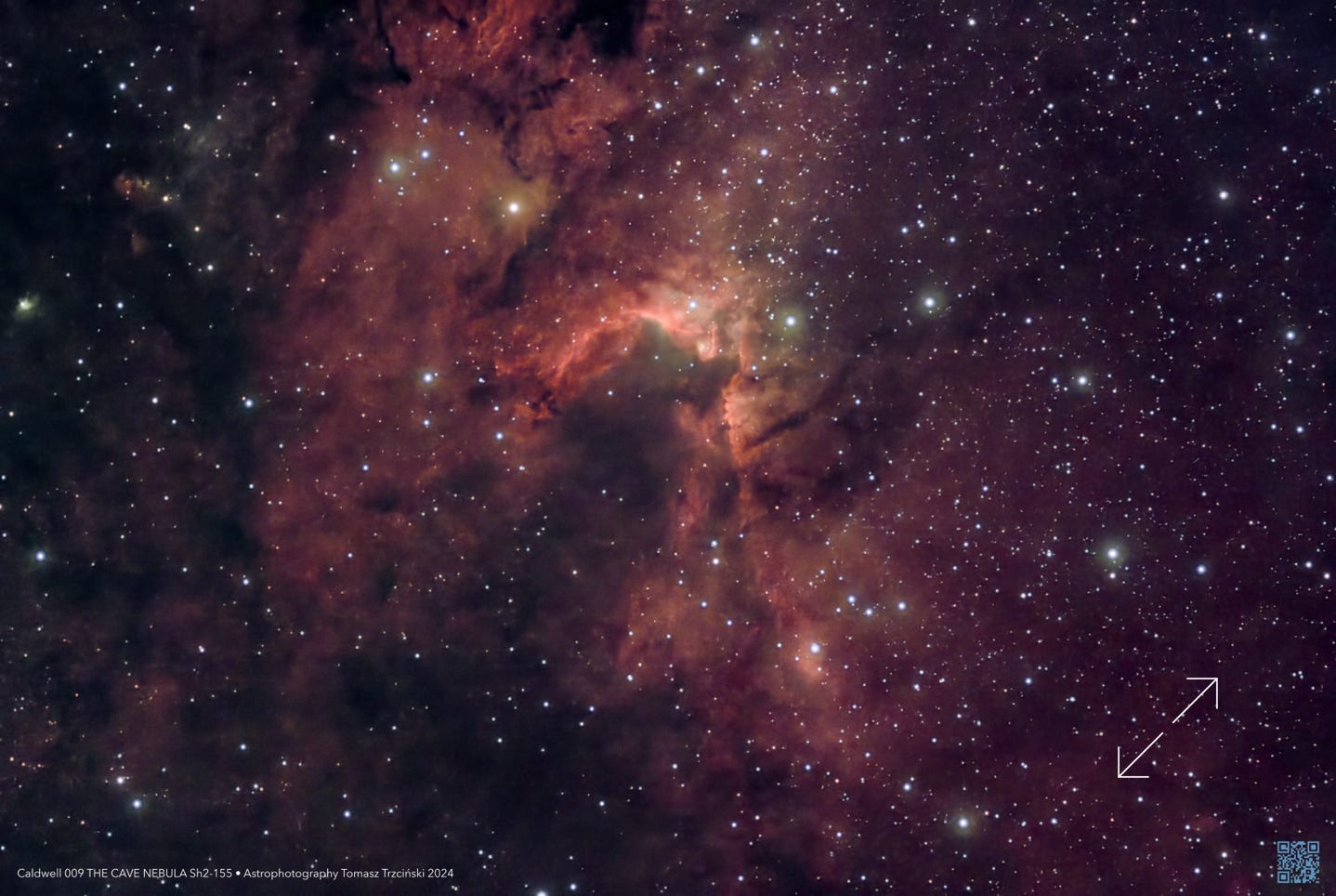 Caldwell 009 The Cave Nebula - Mgławica jaskinia
