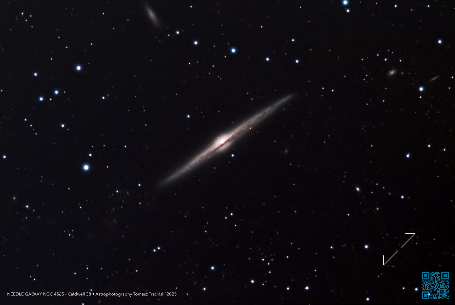 NGC 4565 - Caldwell 38: Needle Galaxy  - Galaktyka Igła 