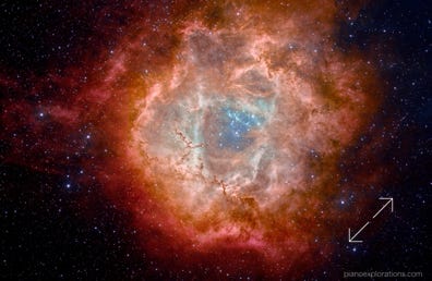 NGC 2244 Mgławica Rozeta - Rosetta Nebula  - Caldwell 50