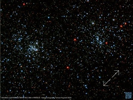 Podwójna gromada Perseusza NGC 869 i NGC 884, The Double Cluster in Perseus