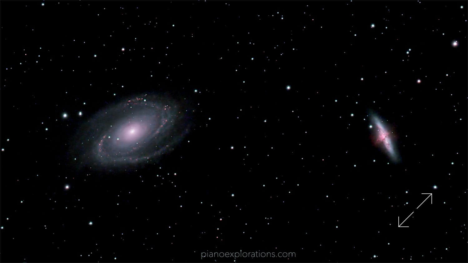 M81 & M82: Bode & Cigar Galaxy - Galaktyka Bodego & Galaktyka Cygaro