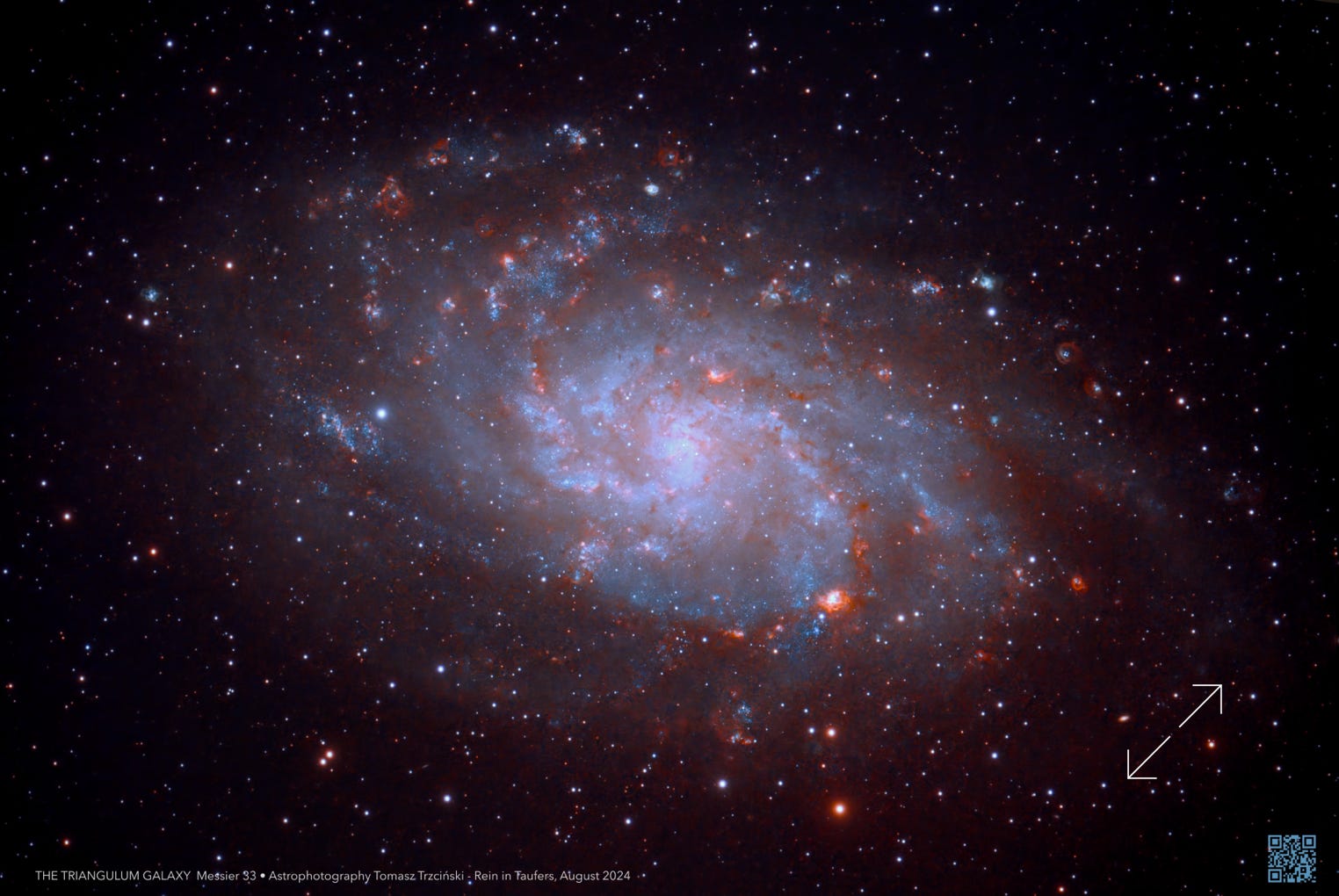 Triangulum Galaxy - Messier 33, Galaktyka Trójkąta, Dreiecksgalaxie, Triangulumgalaxie, M 33, NGC 598, UGC 1117, PGC 5818, CGCG 502-110, MCG +05-04-069 • IRAS 01310+3024, 2MASX J01335090+3039357, GC 352, H V 17, h 131, Rein in Taufers, Riva di Tures, Alto Adige, Südtirol